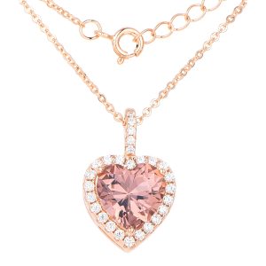 Rose plated Heart Pendant