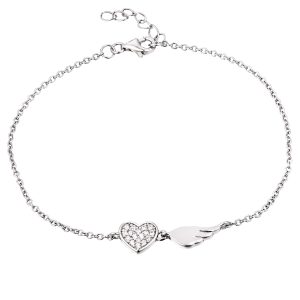 Heart & Angel Wing Bracelet