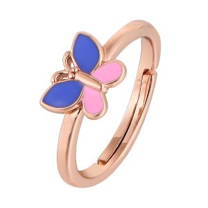 Rose plated Butterly Ring