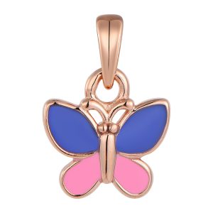 Rose plated Butterfly Pendant