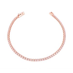 Rose plated Tennis Bracelet
