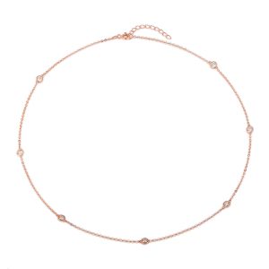 Rose plated Silver Necklace