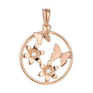Butterfly & Flower Pendant