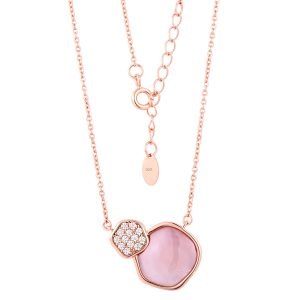 Rose pebble Necklace