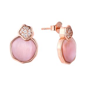 Rose pebble Earrings