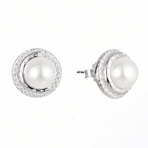 Silver Pearl Earrings
