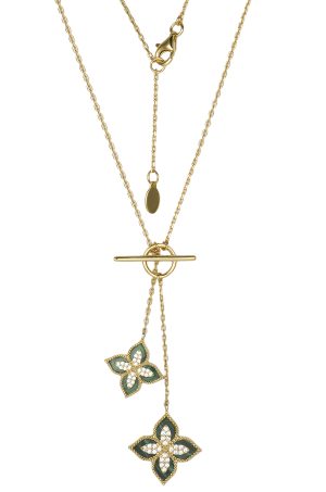 Yellow plated Malachite Necklace