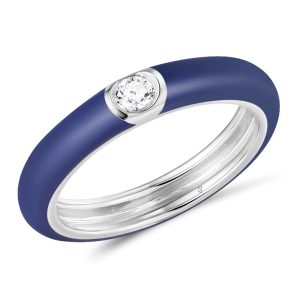 Enamel Silver Ring