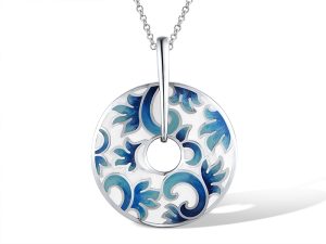 Blue Enamel Pendant