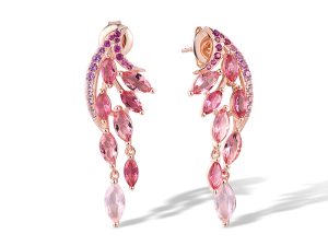 Rose plated Dangling Earrings