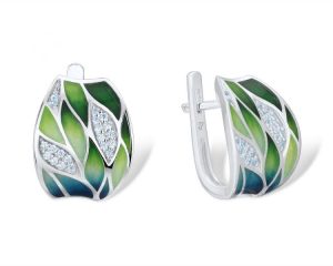 Green Leaf Earrings