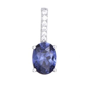 Tanzanite color CZ Pendant