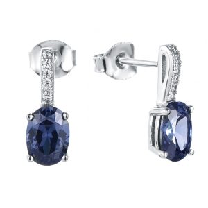 Tanzanite color CZ Earrings