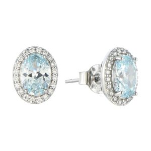 Blue CZ classic Earrings
