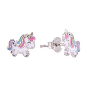 Unicorn Enamel Earrings