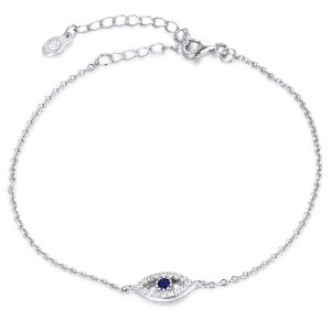 Silver Evil Eye Bracelet